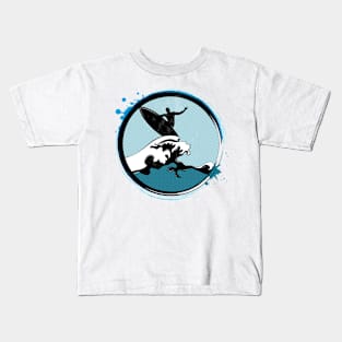 Surfer patch as graffiti Kids T-Shirt